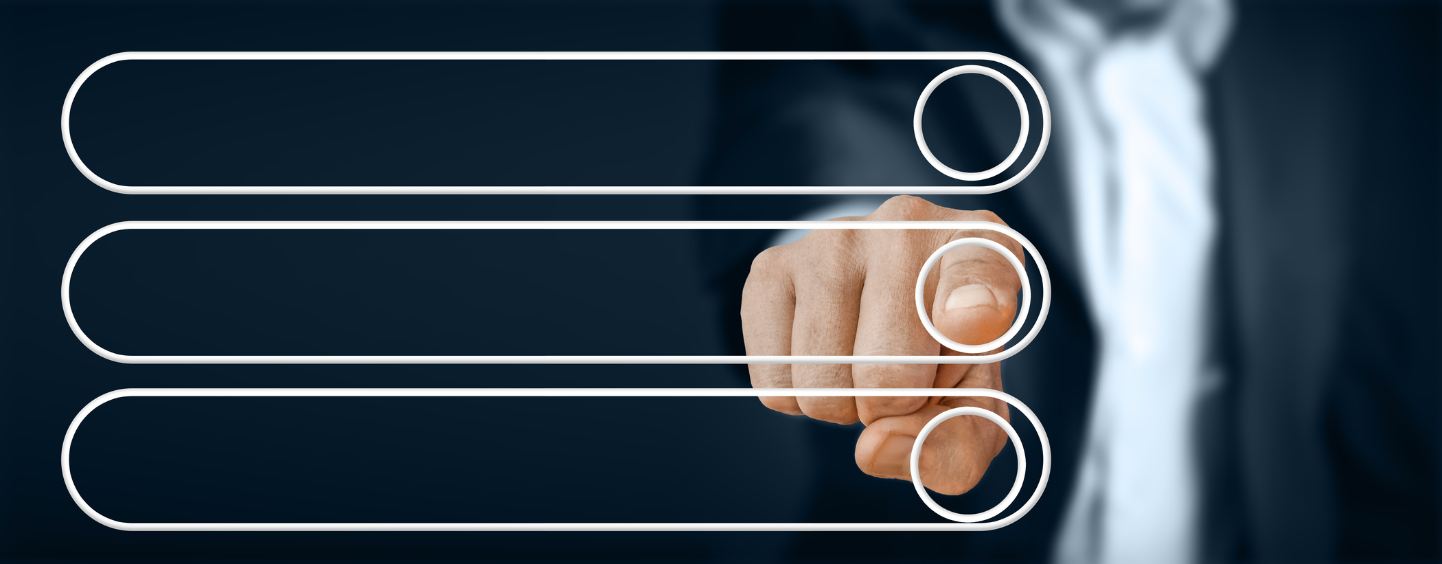 Businessman Pointig Searchers